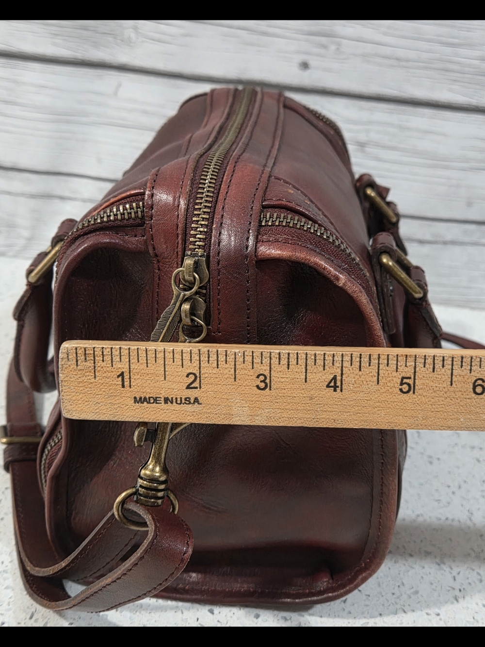 Old Trend Mini Trunk Crossbody Rusty Red - Picture 15 of 16